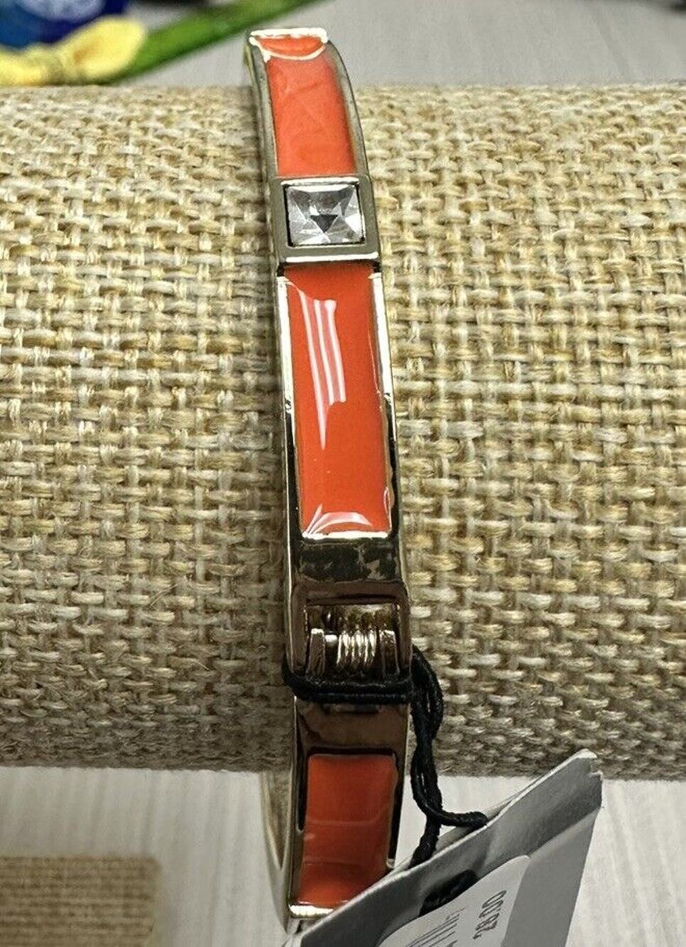 Sequin Nordstrom Colorful Thin Gold Tone Enamel Hinge Bangle $25 NWOT #87